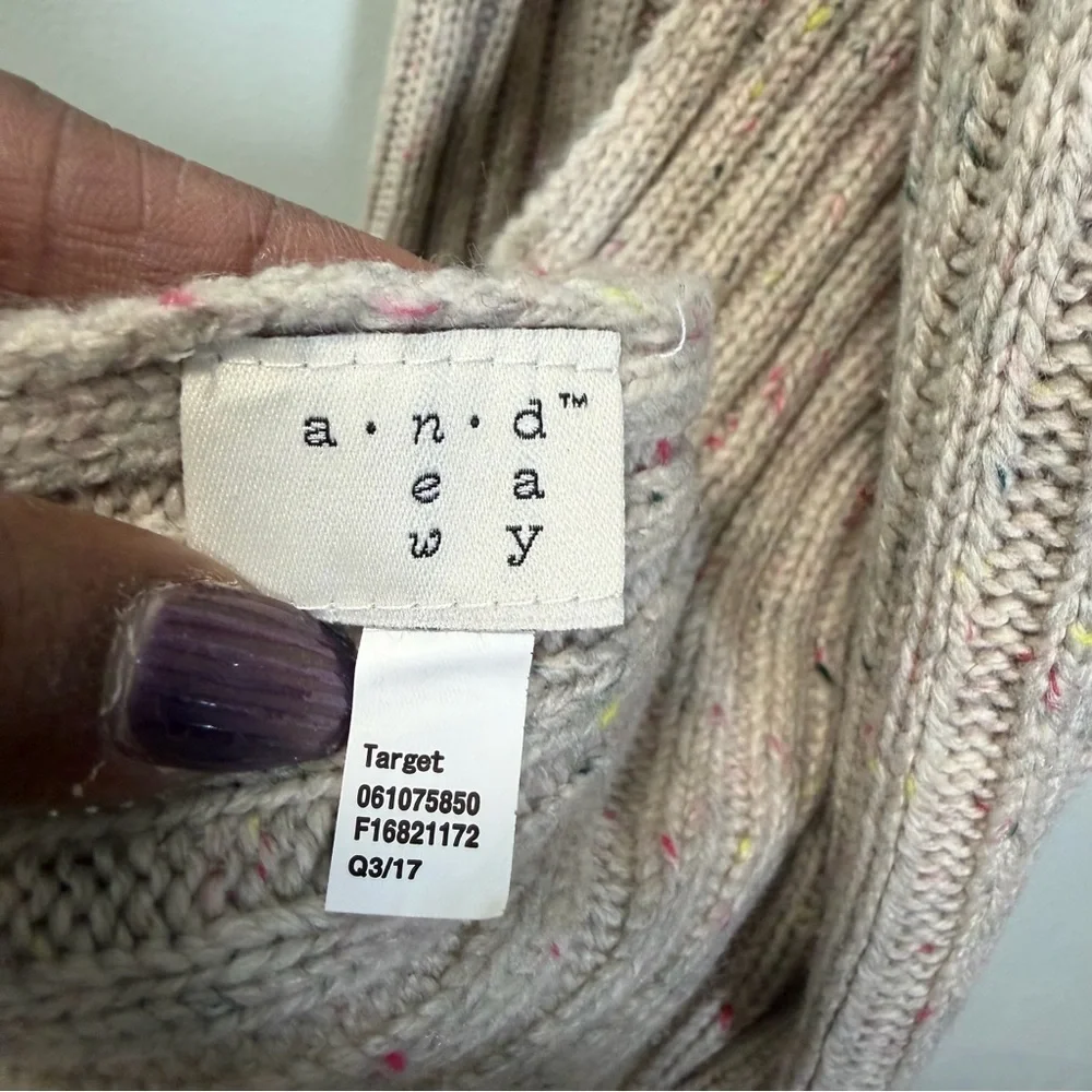 A New Day Target Beige Confetti Ribbed Knit Scarf F16821172